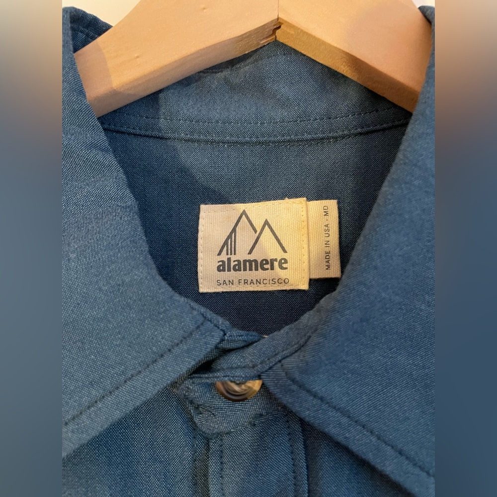 NWT Alamere Designs Wool & Cotton Button Down Shirt / Size M